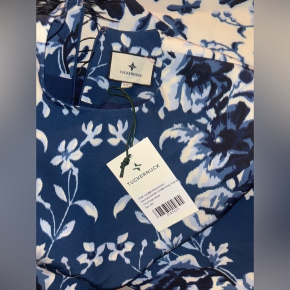 NWT Tuckernuck Indigo Reflection Feather Jamison Dress XXS - Picture 7 of 8